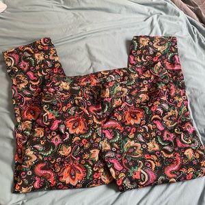 Croft & Barrow Effortless Stretch Pull-On Straight-Leg Pants Paisley 16 Short